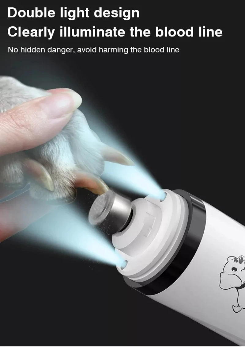 USB Rechargeable Pet Nail Grinder with LED