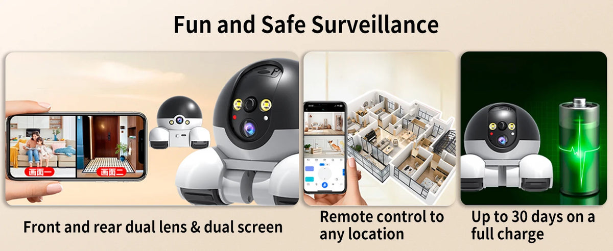 360° Smart Pet & Baby Monitor Camera with Two-Way Audio & Motion Detection