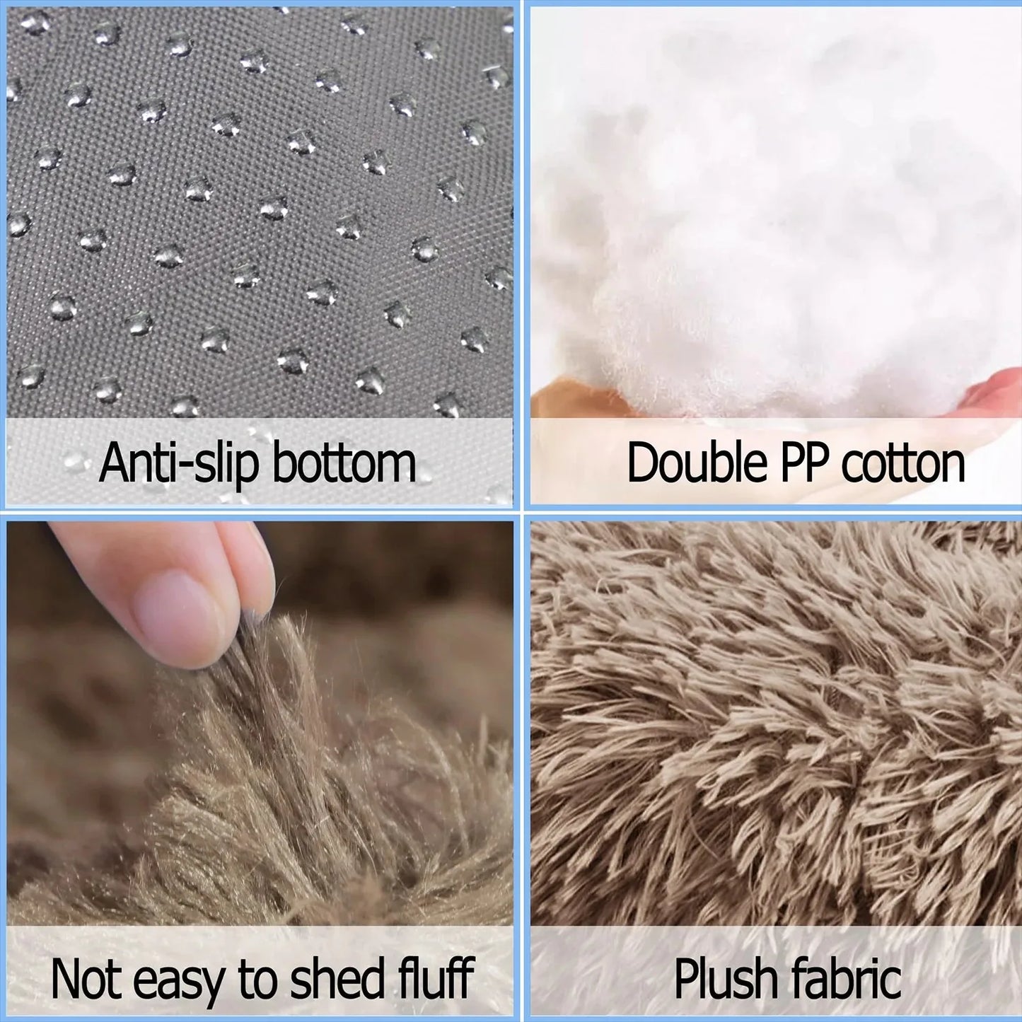 Round Plush Pet Bed — Washable Warm Basket for Dogs & Cats, 6 Sizes