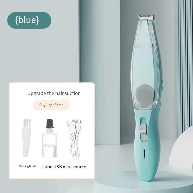 2-in-1 Pet Hair Clipper with Built-In Vacuum — Professional Grooming Trimmer for Dogs & Cats