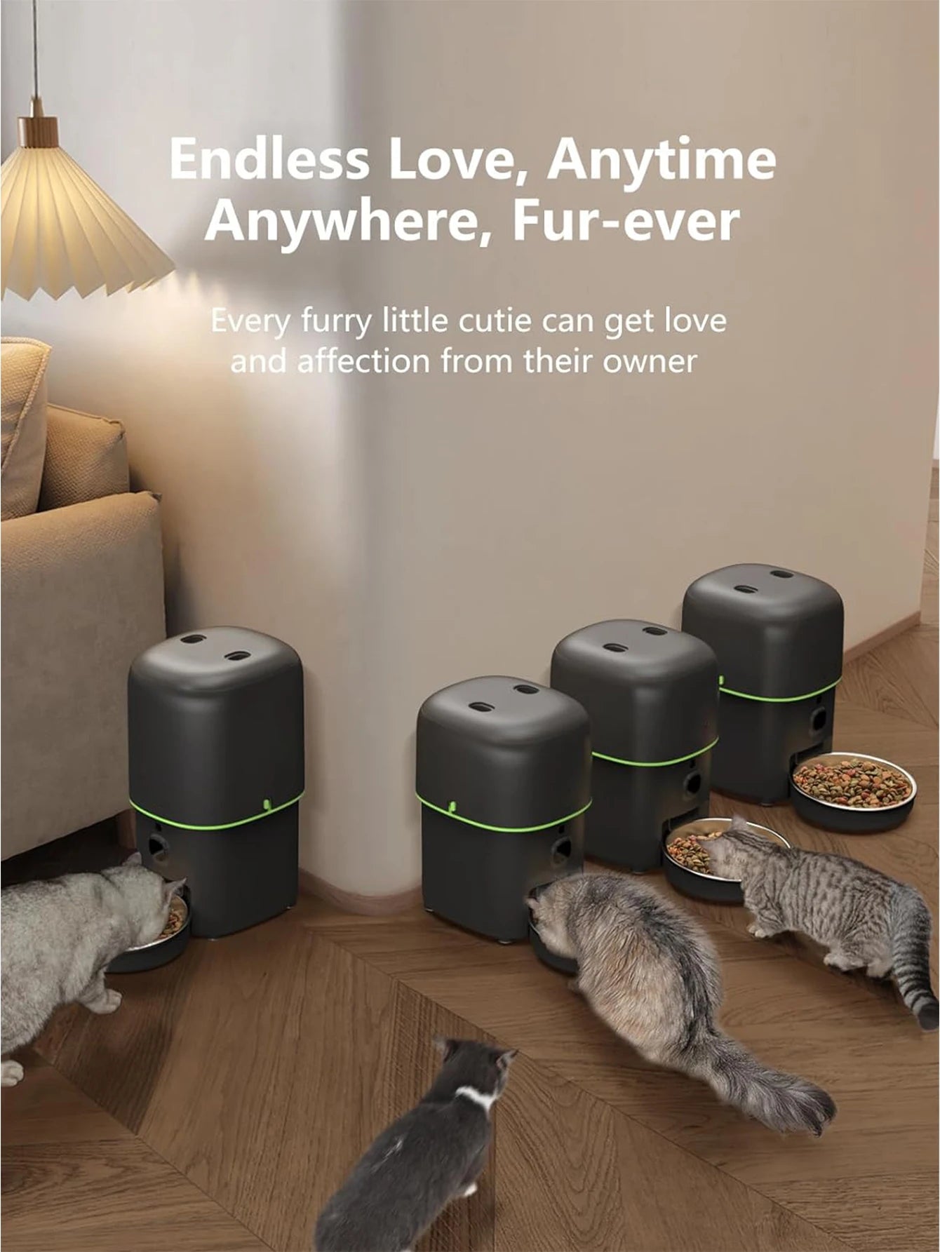 Smart Pet Feeder with 1080P Camera, Night Vision & Two-Way Audio — 2.4G/5G Wi-Fi, Tuya App