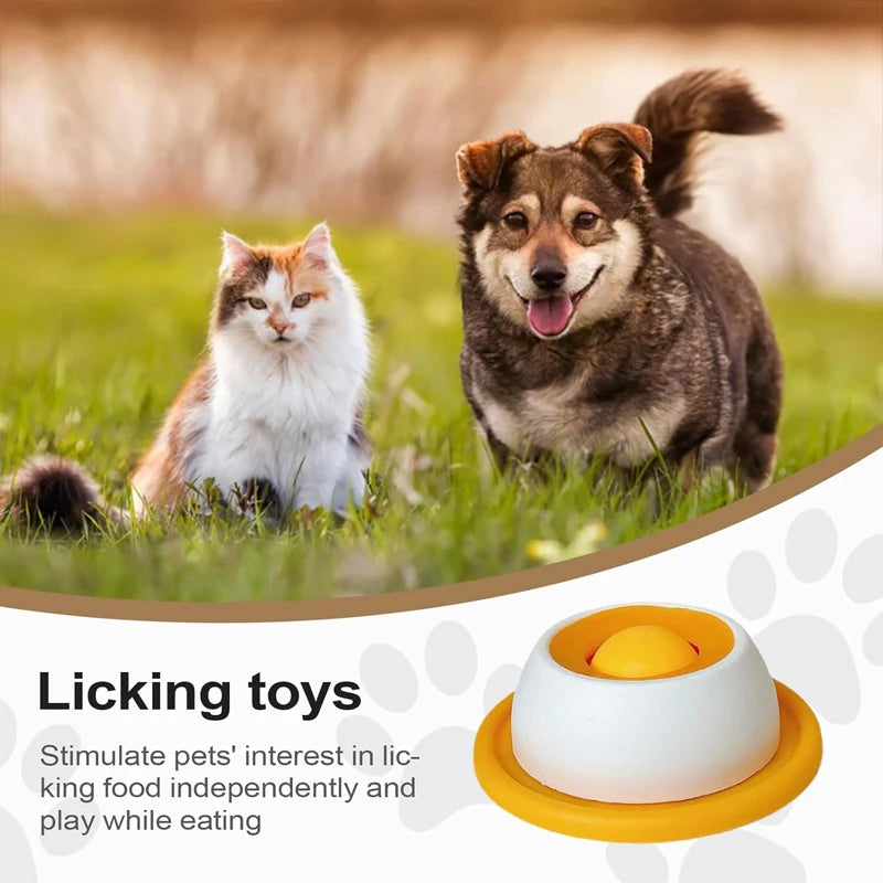 Interactive Lick Mat & Slow Feeder Bowl for Dogs & Cats — Promotes Dental Health & Calm Eating