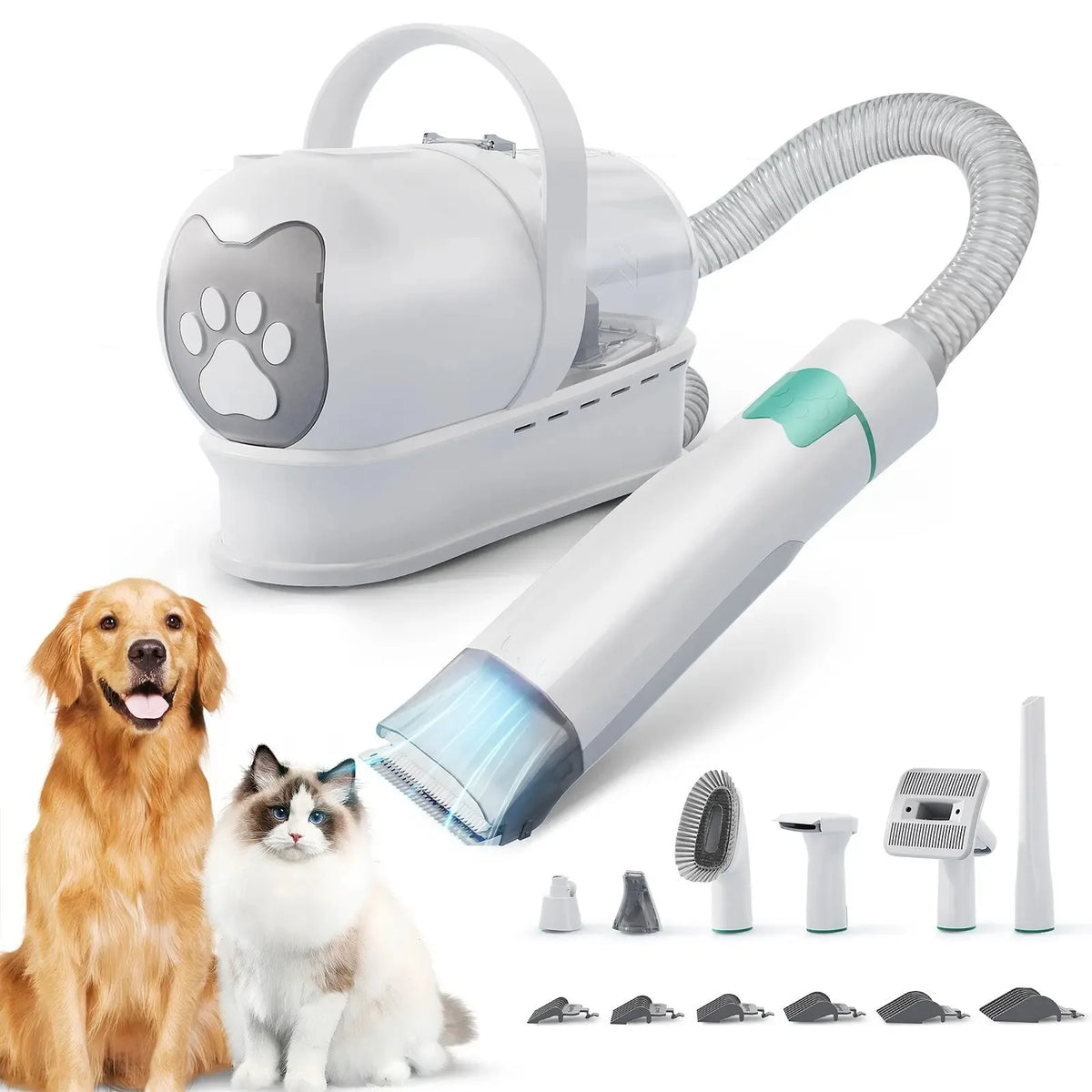 7-in-1 Pet Grooming Vacuum | Hair Trimmer & Suction | Cat & Dog