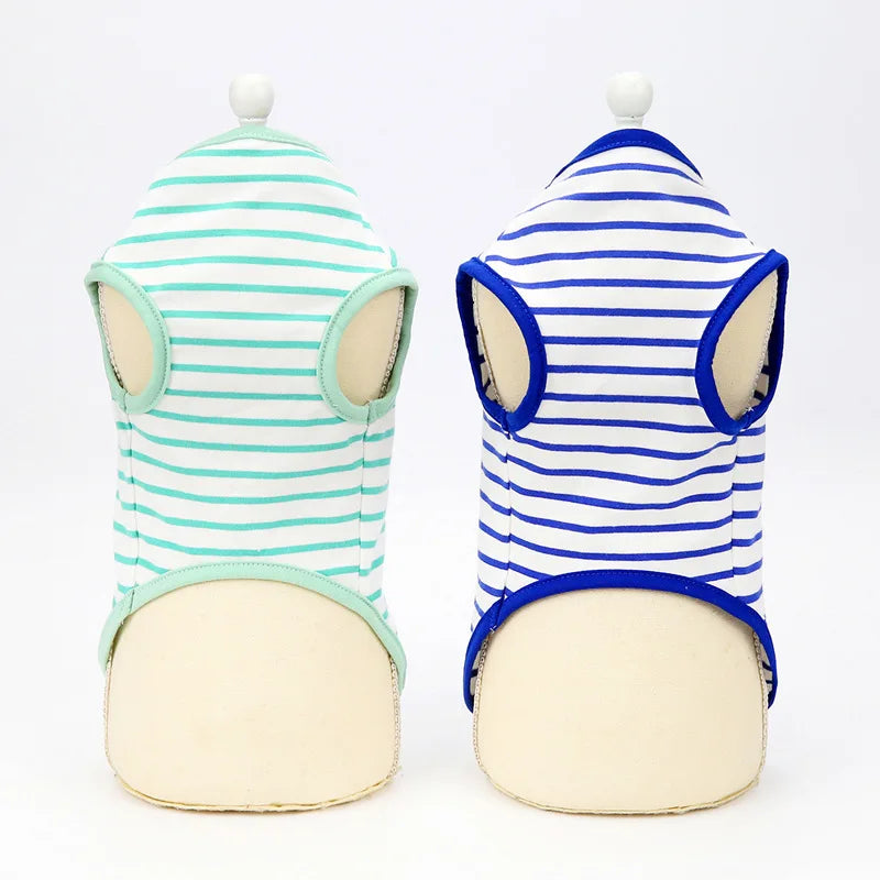 Classic Stripe Sleeveless Vest for Cats & Small Dogs