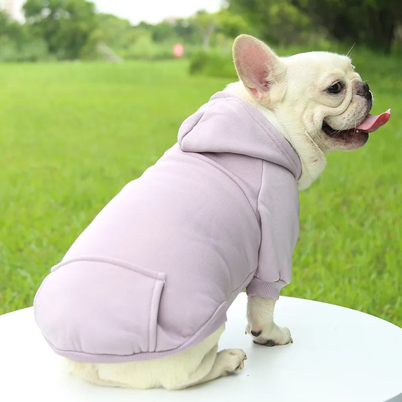 Manteau à capuche en polaire pour chien | Veste sweat chaude d'automne et d'hiver pour petits chiens et chats