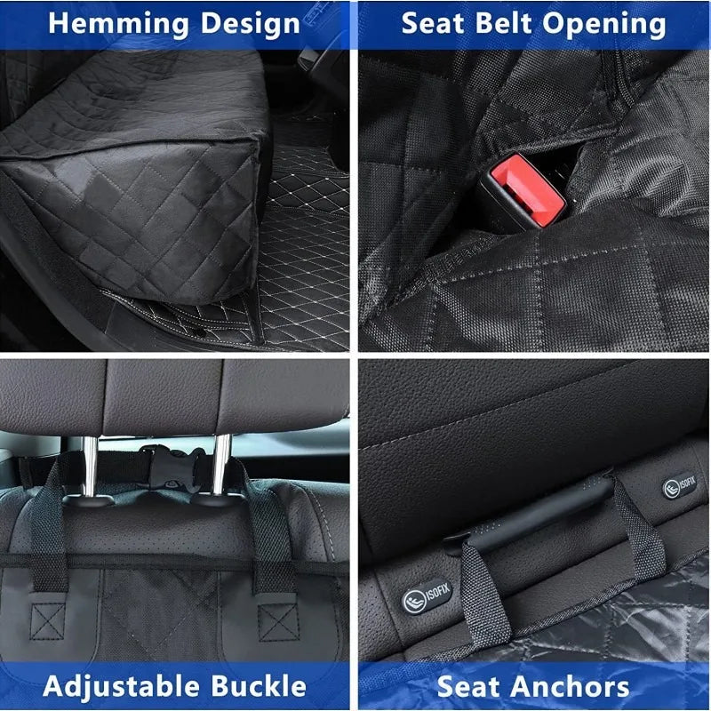 Waterproof Non-Slip Dog Car Seat Cover — Universal Rear Back Seat Protector