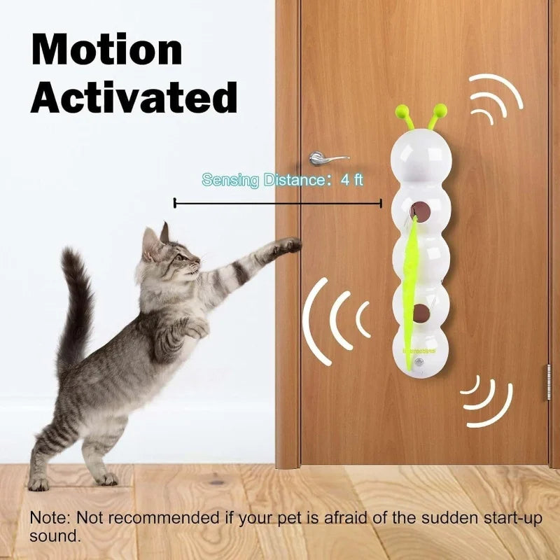 Motion-Activated Cat Toy – Rechargeable Pop-Out Feather Teaser