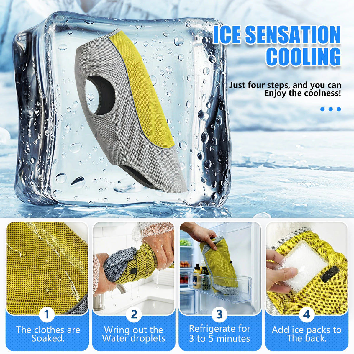 Breathable Dog Cooling Vest with Ice Pack Pocket — Heatstroke Prevention