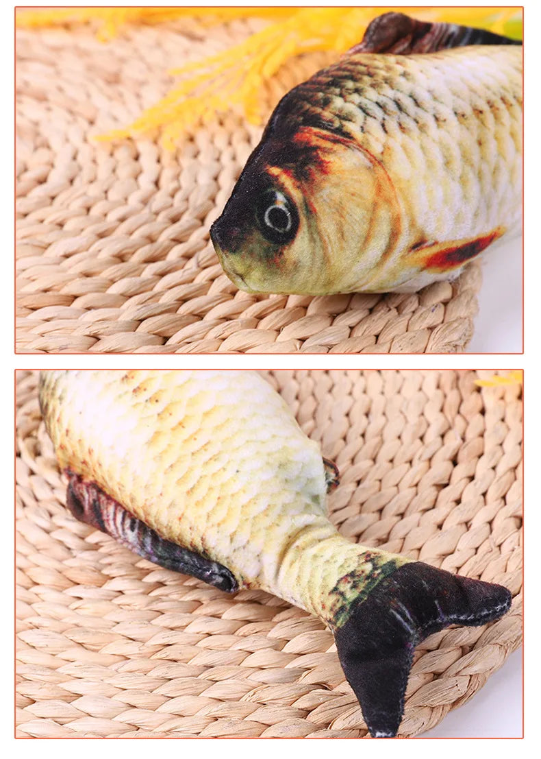 Realistic Plush Fish Cat Toy Pillow
