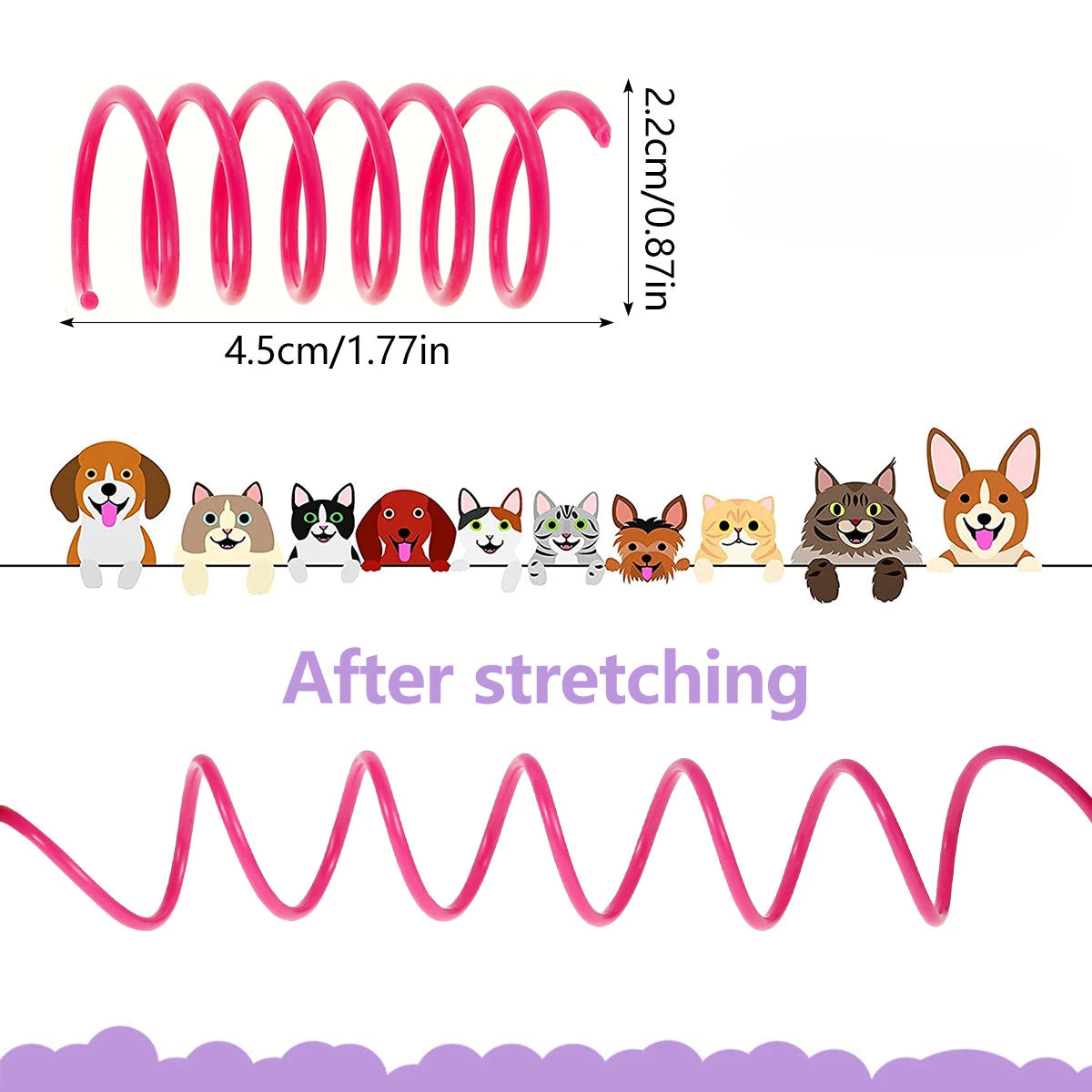 Colorful Spring Coil Toys for Cats