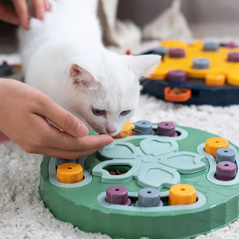 Interactive Puzzle Slow Feeder Bowl for Cats & Dogs