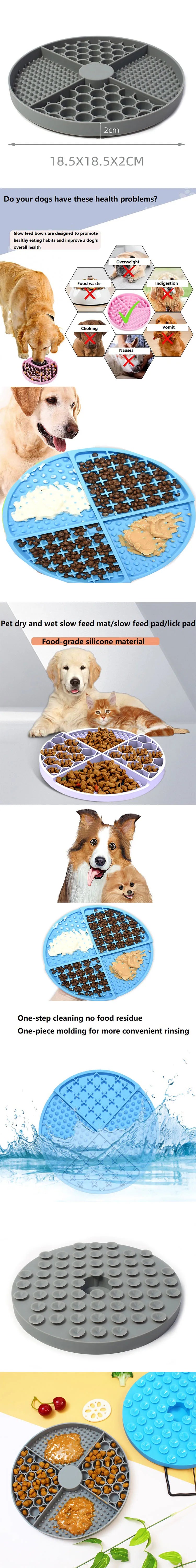 Silicone Lick Mat & Slow Feeder for Dogs & Cats — Suction Cup Base for Mess-Free Feeding