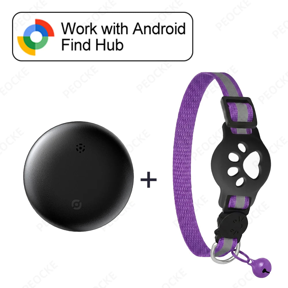 Google Find Hub Smart Location Tag for Android — Pet Collar, Keys & Bags