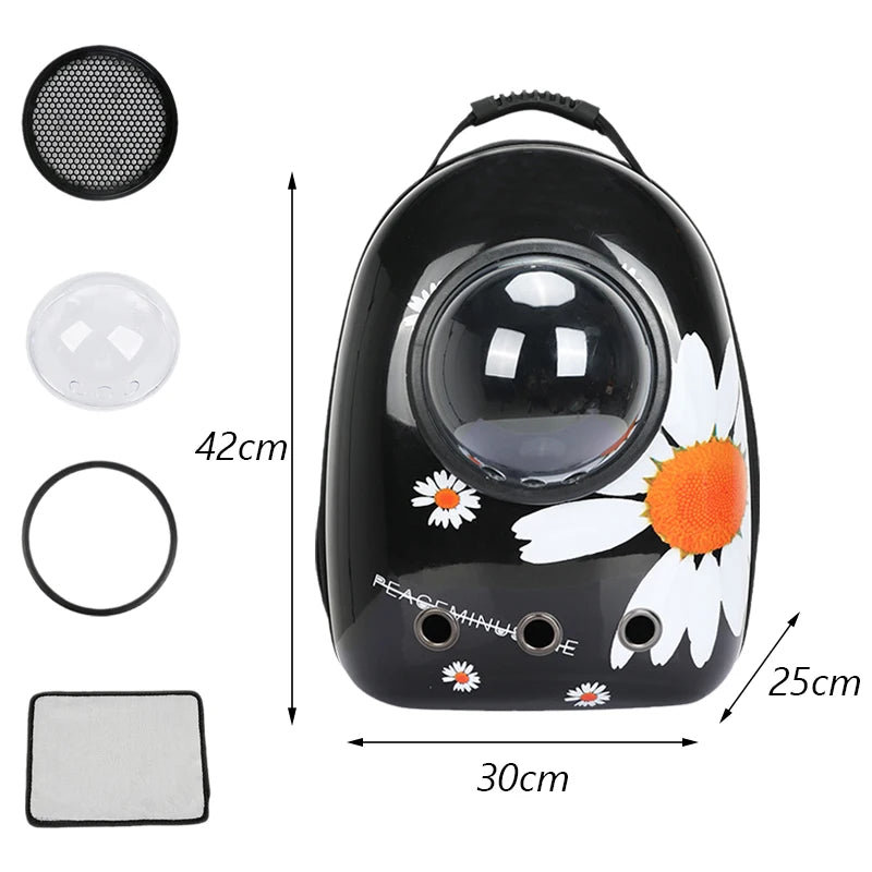 Cartoon Print Breathable Cat Backpack Carrier