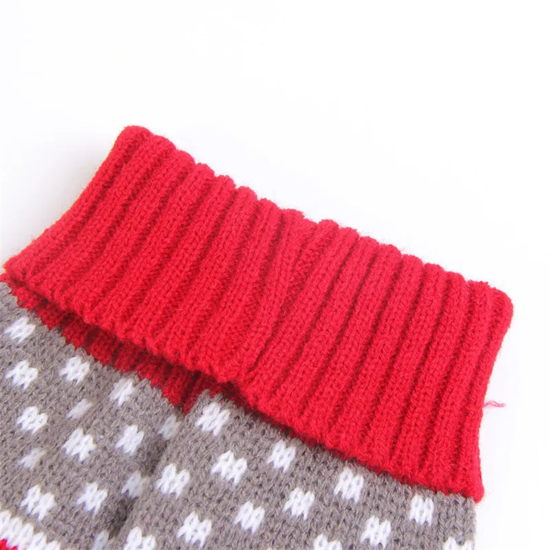 Autumn Winter Elk Print Knit Sweater for Medium & Large Dogs