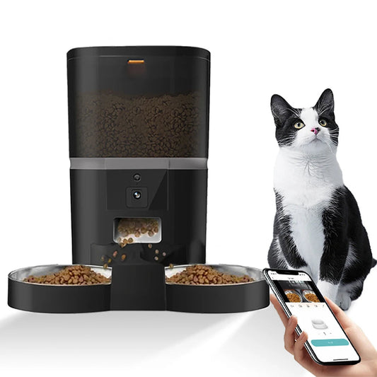 4L Smart Automatic Pet Feeder with Camera - Timed Food Dispenser for Cats & Small Dogs