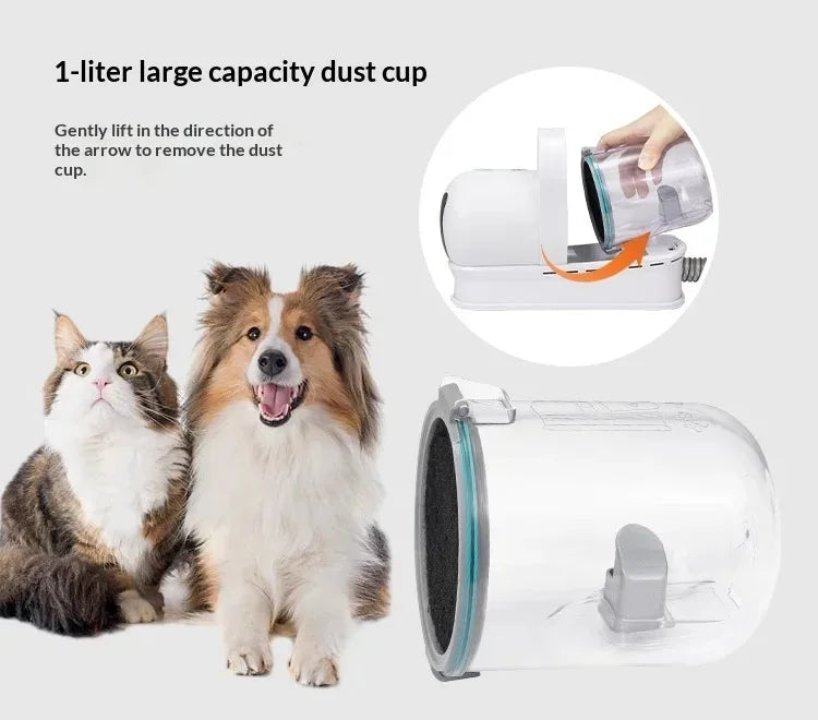 7-in-1 Pet Grooming Vacuum | Hair Trimmer & Suction | Cat & Dog