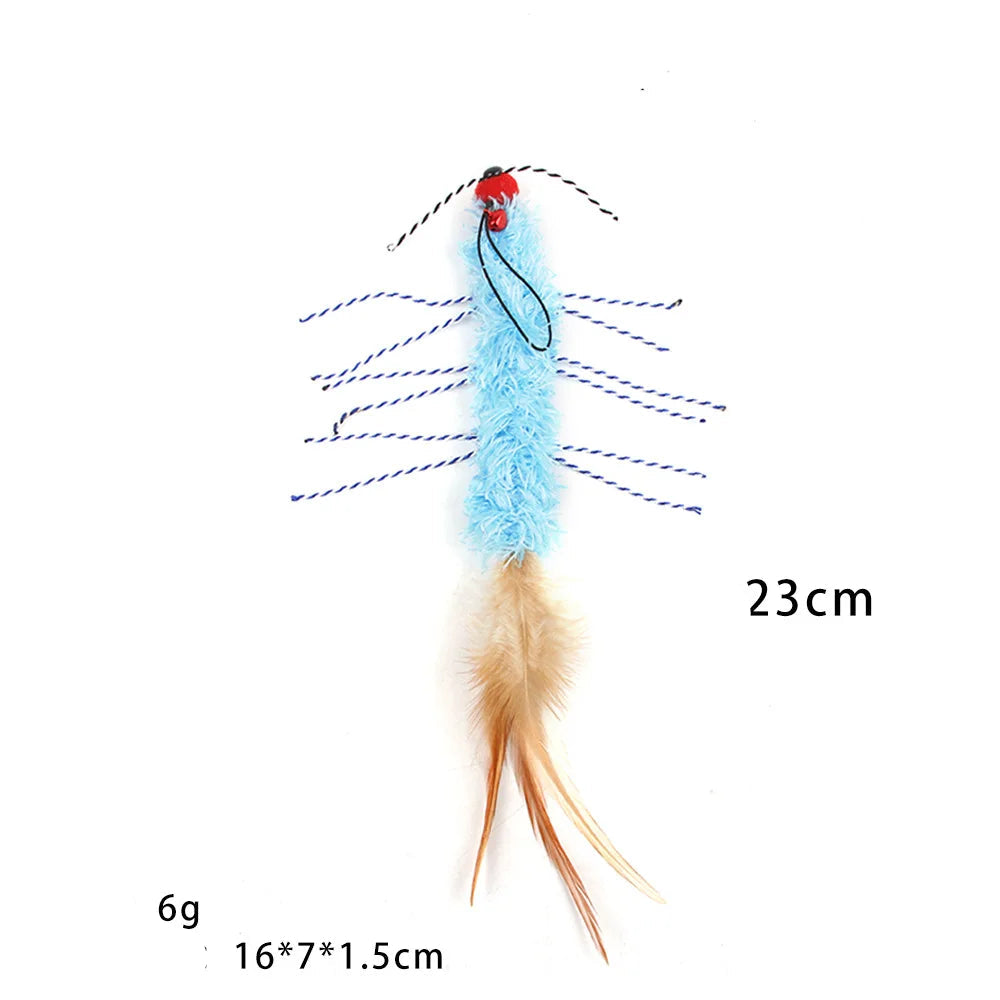Interactive Cat Feather Toy with Bell