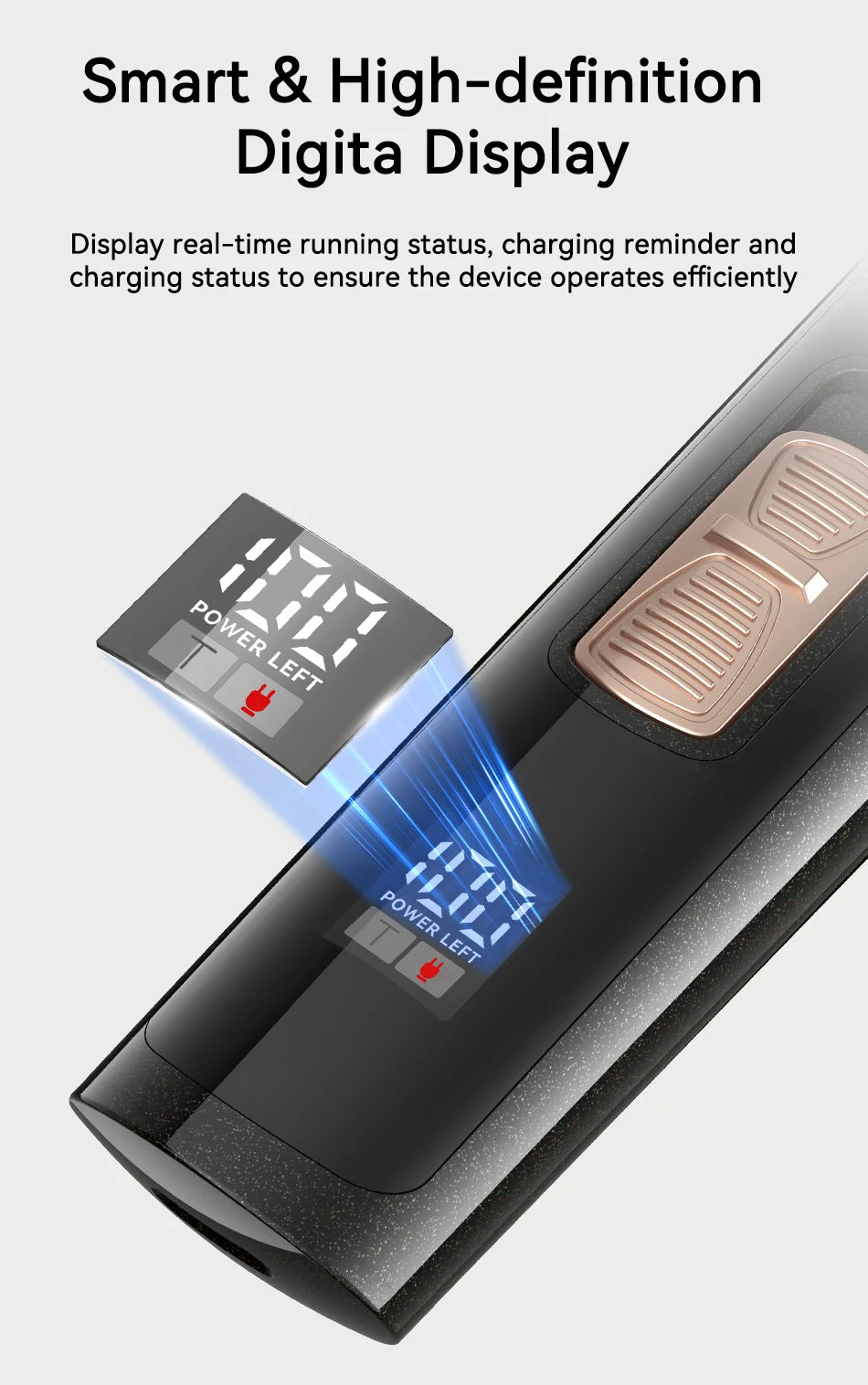 Tondeuse électrique rechargeable pour animaux de compagnie avec lumière LED