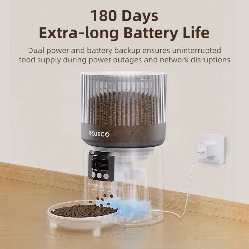 Smart Automatic Pet Feeder with 1080P HD Camera & Wi-Fi Control