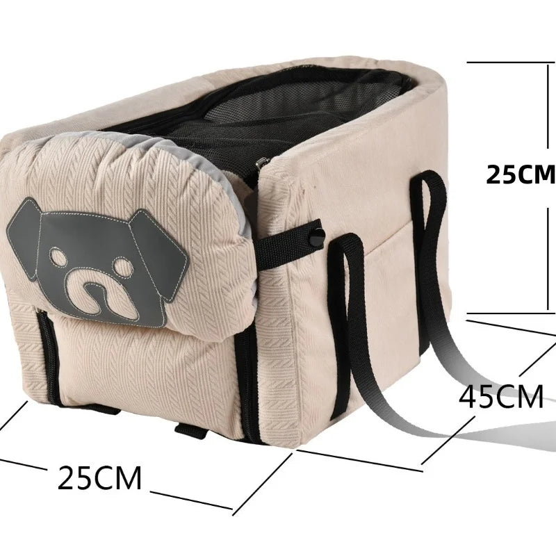 Foldable Dog Car Booster Seat with Safety Belt