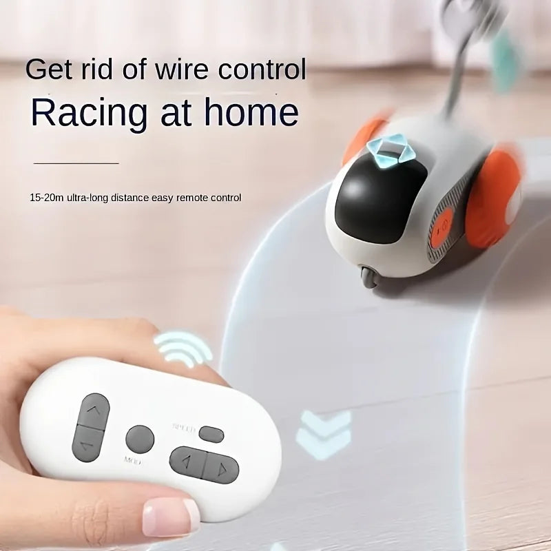 Voiture intelligente pour chat avec évitement d'obstacles - Jeu interactif autonome