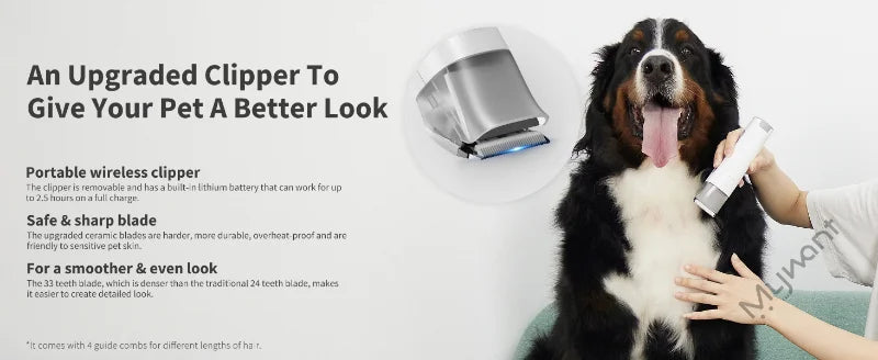 Pet Grooming Vacuum & Clipper Set