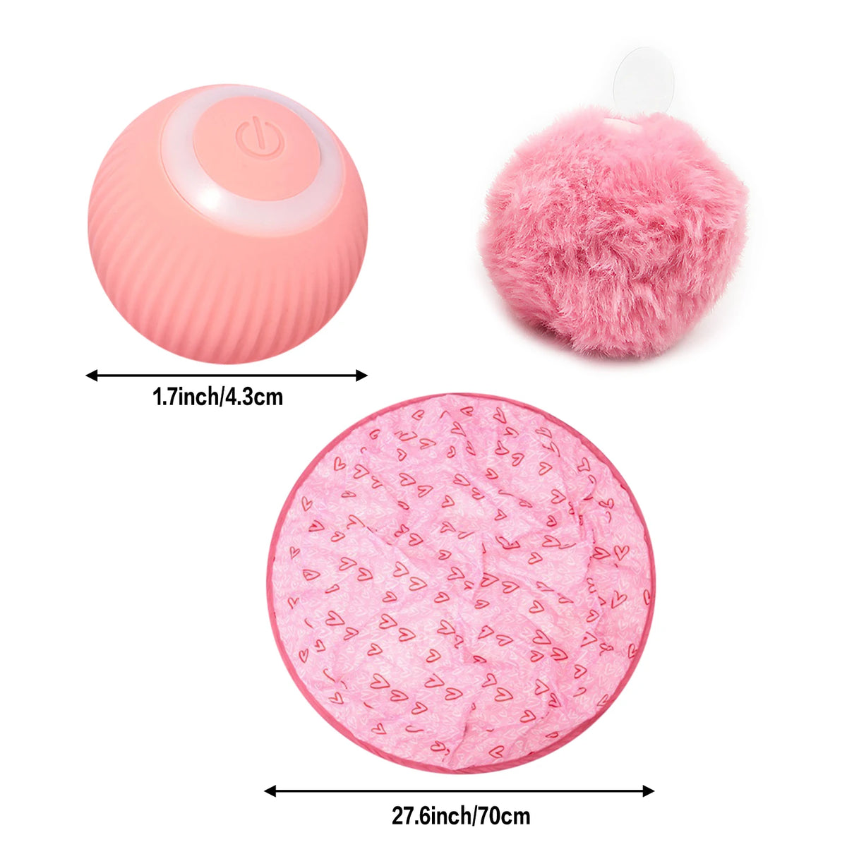 Electric Hide & Seek Rolling Ball Cat Toy with Hunting Cover
