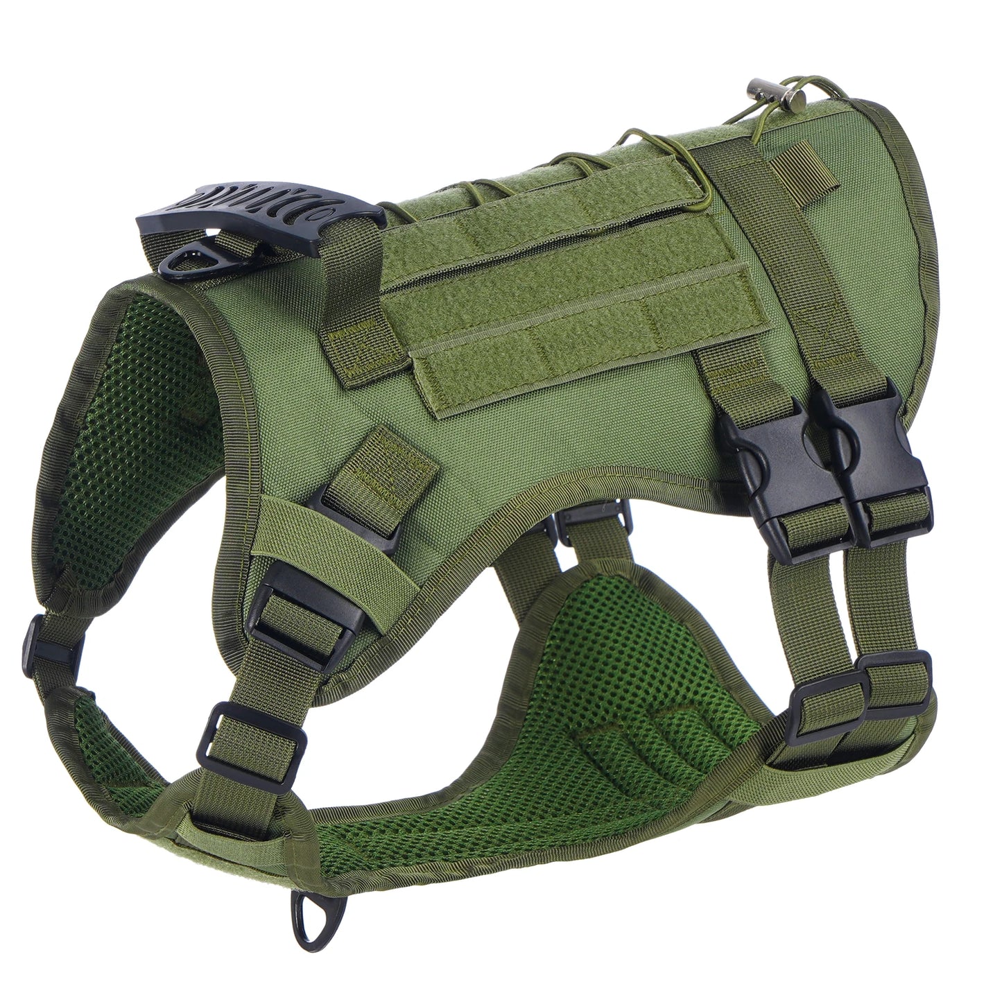 Harnais Tactique pour Chien avec Sangle de Poitrine et Boucle de Renfort