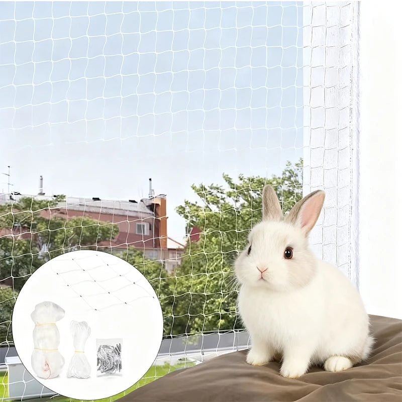 Cat Safety Net for Balconies, Windows & Stairs – Anti-Fall Nylon Mesh