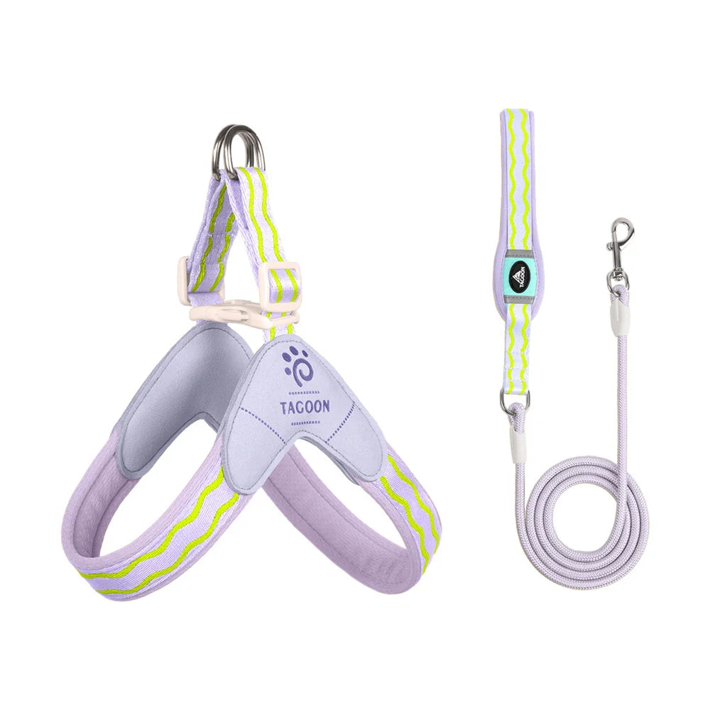 Dopamine Saddle Dog Harness with Leash Set for Small Dogs Comfortable Mesh Breathable Pet Harness for Schnauzer Shiba Inu Puppy