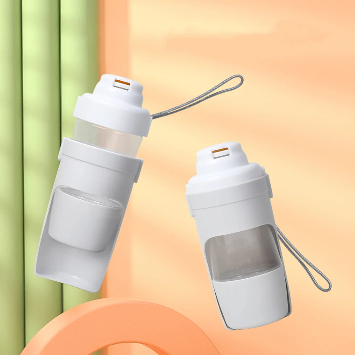 2-in-1 Portable Pet Water Bottle & Food Container – Travel Feeder for Dogs & Cats