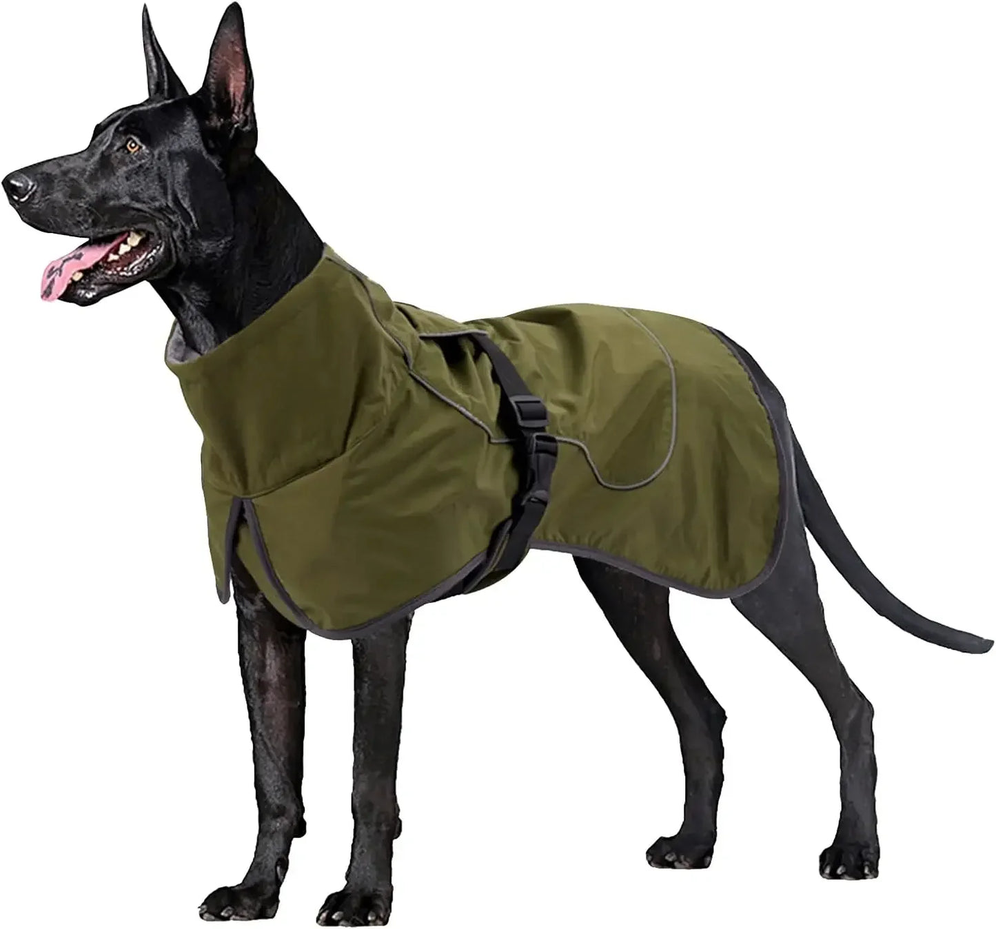Waterproof Dog Jacket - Fleece Lined Reflective Coat for Cold Weather