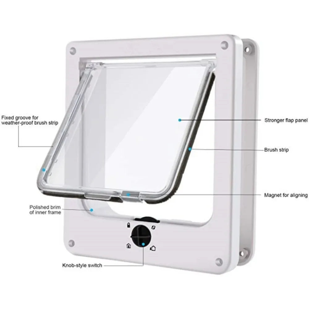 4-Way Locking Cat Flap Door