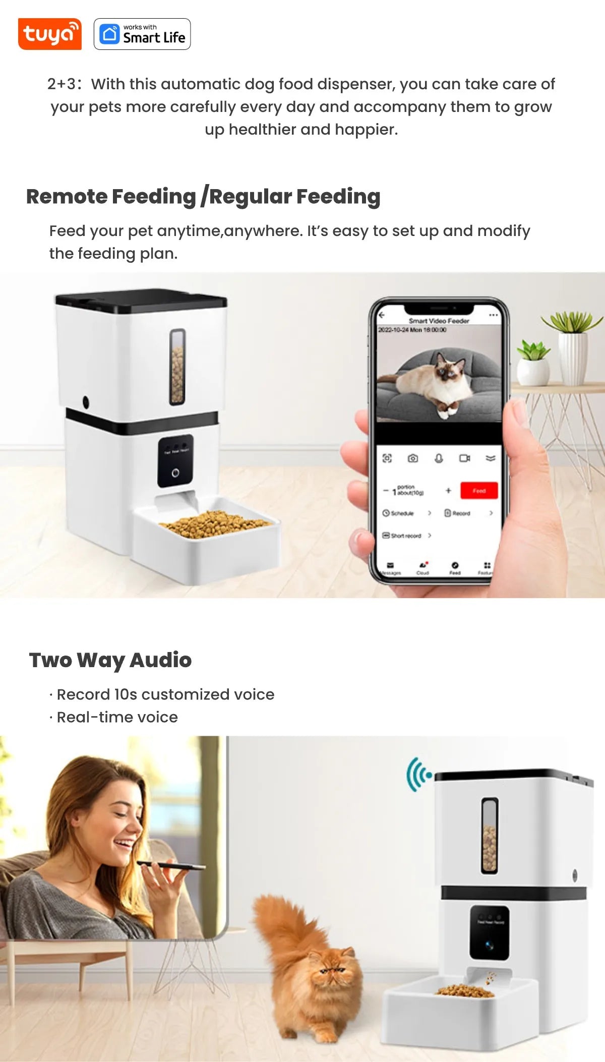 Automatic Pet Feeder with HD Camera