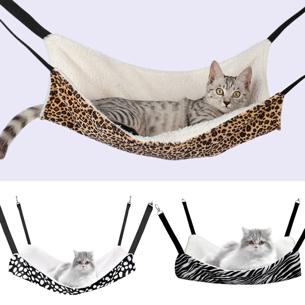 Plush Hanging Hammock Bed for Cats & Small Animals