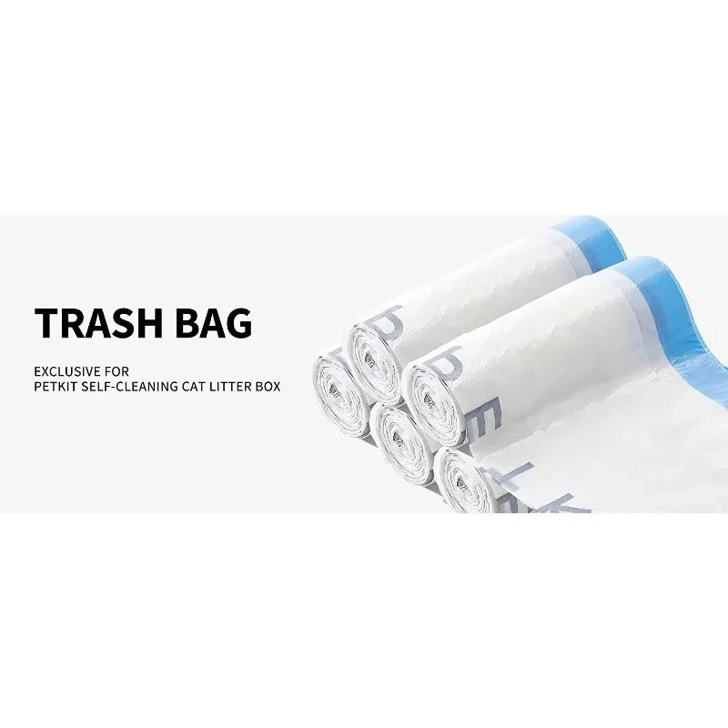 Replacement Waste Bags for PETKIT Smart Cat Litter Boxes – 20 Bags per Roll, Multi-Pack Options