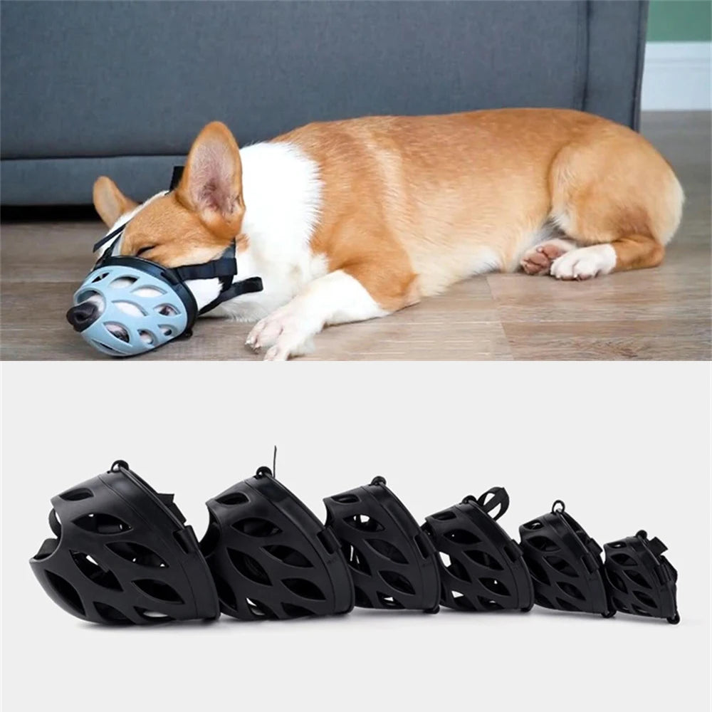 Breathable Anti-Bite Dog Muzzle with Open Nose