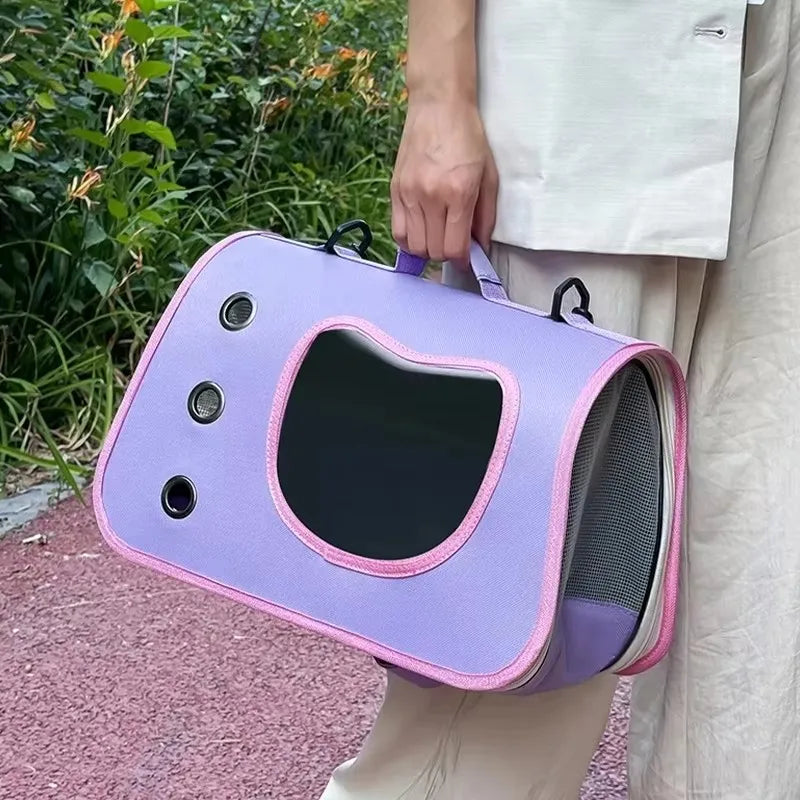 Portable Foldable Pet Carrier Backpack for Small Dogs & Cats — Lightweight & Breathable Travel Bag