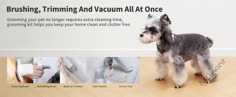 Pet Grooming Vacuum & Clipper Set