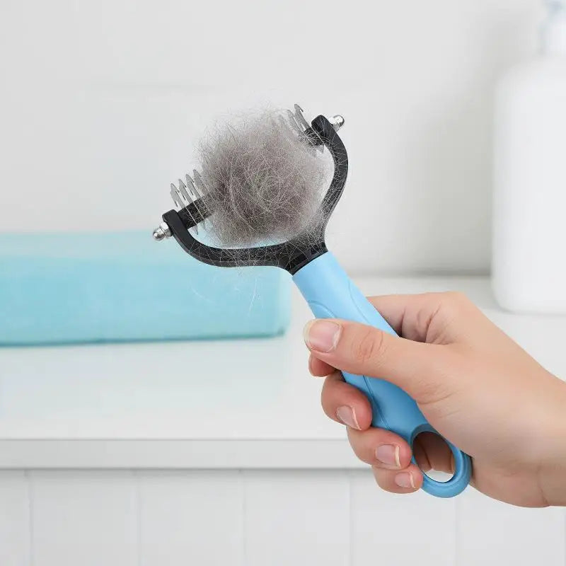 2-Sided Pet Deshedding & Dematting Brush