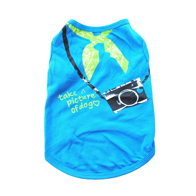 Printed Cotton Summer Vest for Cats & Puppies