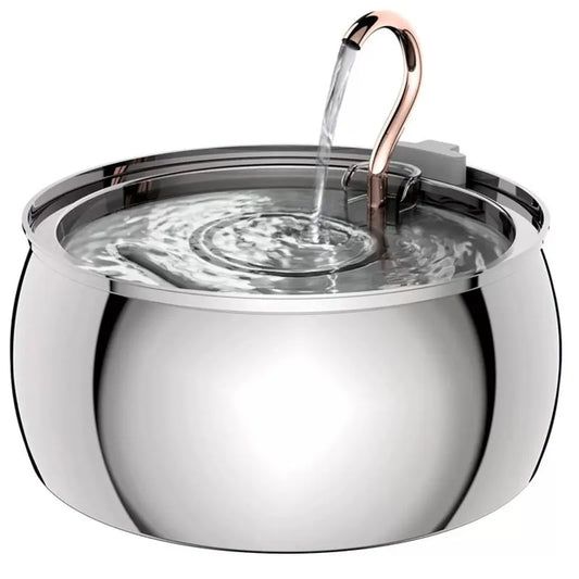 Pet Intelligent Water Dispenser Stainless Steel Fountain Automatic Circulation Cat Water Dispenser Mute Feeder 4L Swan Neck