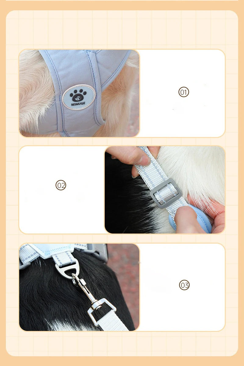 X-Shape Escape-Proof Dog Harness Vest with Leash