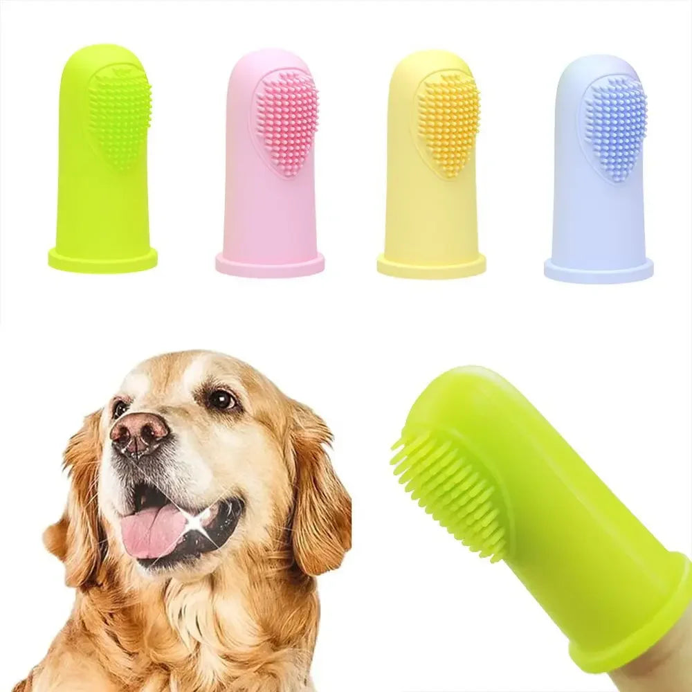 Dog Finger Toothbrush - Silicone Dental Care Toy for Small Dogs