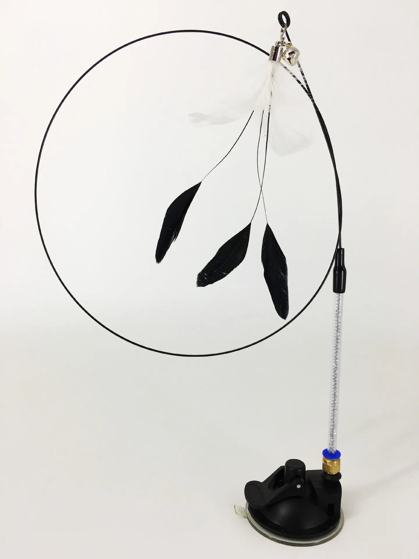 Hands-Free Suction Cup Cat Toy - Interactive Feather Wand Set