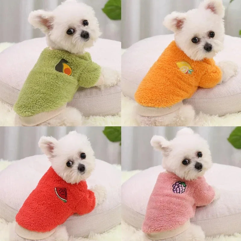 Gilet Chauffant en Peluche pour Chiens et Chats de Petite et Moyenne Taille