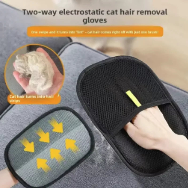 Double-Sided Pet Hair Removal Gloves