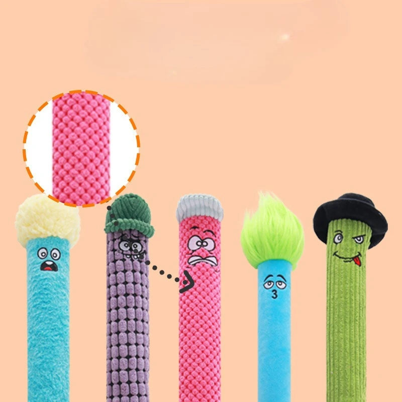 Long Snake Plush Dog Toy - Tough Squeaky Chew Toy for Dogs