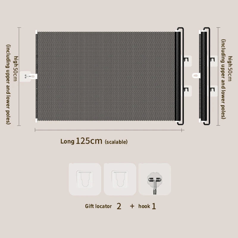 Retractable No-Drill Pet Barrier for Doorways, Stairs & Corridors